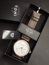 TOMI T-071 Coffee Gold Royal Dial Watch