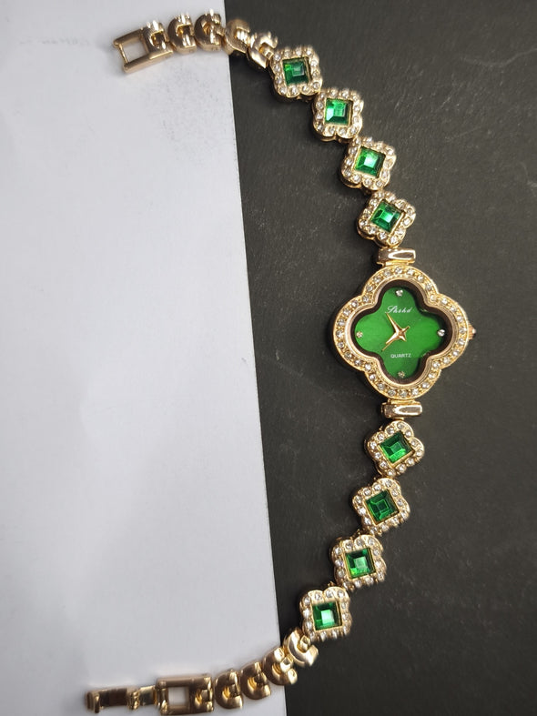 Emerald Van Cleef Zircon Watch For Her